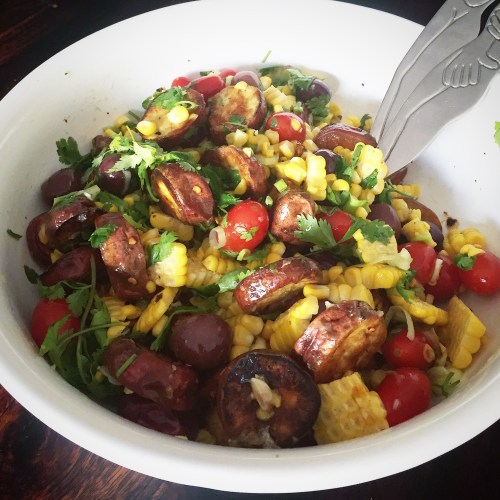 Roasted Lemon, Sweet Potato & Corn Salald