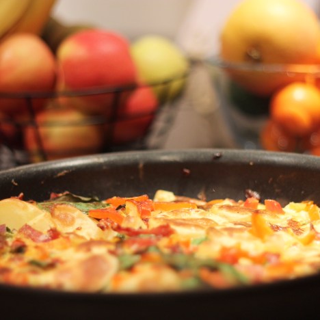 Mushroom spinach frittata